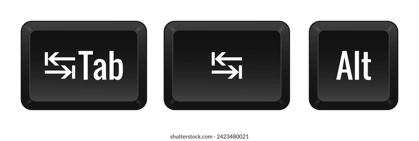 Key combination Alt tab line icon. Sleek, efficient, technology, user-friendly, typing, modern layout, innovation. Vector linear icon for business and advertising