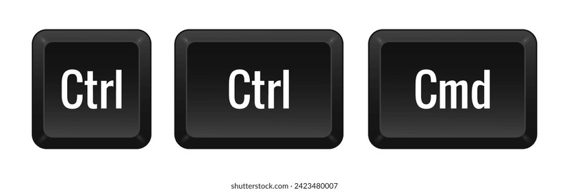 Key combination Ctrl Cmd line icon. Sleek, efficient, responsive keys, typing experience, modern design, technology, office essential. Vector linear icon for business and advertising
