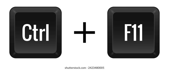 Key combination Ctrl f11 line icon. Modern, efficient, ergonomic, technology, typing, office essentials, input device, innovation, user-friendly. Vector linear icon for business and advertising