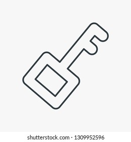 Key concept line icon. Simple element illustration. Key concept outline symbol design. Can be used for web and mobile UI/UX . Modern vector style