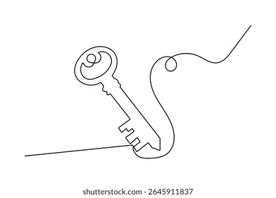Desenho de uma linha contínua e ilustração de vetor de contorno de estilo minimalista
