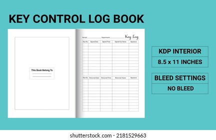 Key Control Log Book - Kdp Interior