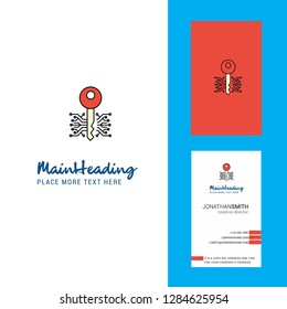 Key  Creative Logo and business card. vertical Design Vector