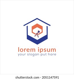 Key creative logo design template vector