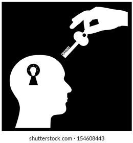 Key of creativity,key of success ,vector illustration