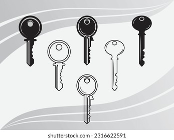 
Key, key cut files, keys clip art,  keys Bundle, keys eps, keys silhouette,