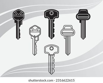 
Key, key cut files, keys clip art,  keys Bundle, keys eps, keys silhouette,