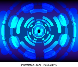 key Cyber security blue vector background for Presentation