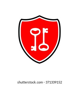 Key Data Security Protection Symbol Logo Template