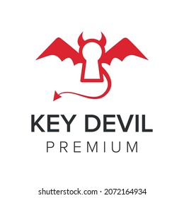 key devil logo icon vector template