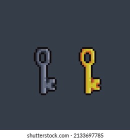 key with different color in pixel style