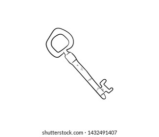 key doodle hand drawing