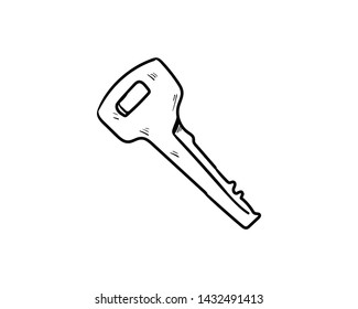 key doodle hand drawing vector 