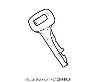 key doodle hand drawing