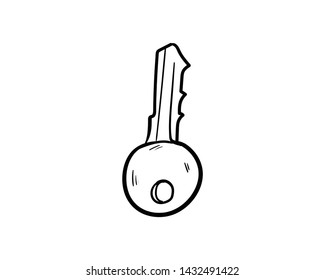 key doodle hand drawing