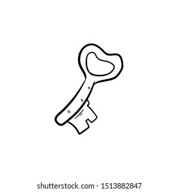 key doodle hand drawing vector 