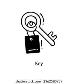 Key doodle Icon Design illustration. Travel Symbol on White background EPS 10 File