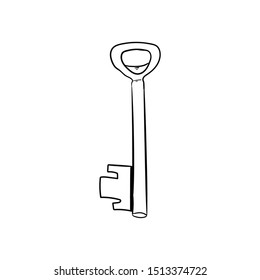 key doodle icon vector