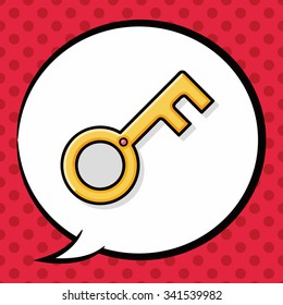 key doodle, speech bubble