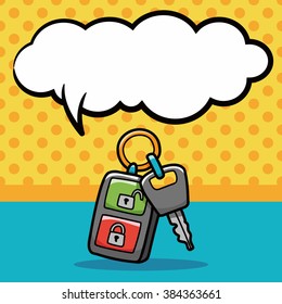 key doodle, speech bubble