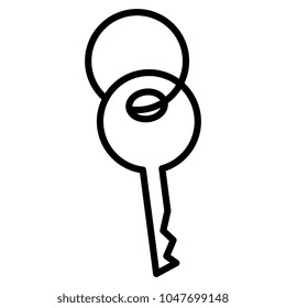 key door isolated icon