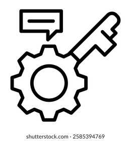 key editable stroke outline icons  isolated on transparent background flat vector illustration. Pixel perfect. 64 x 64