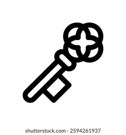 Key. Editable stroke vector icon.