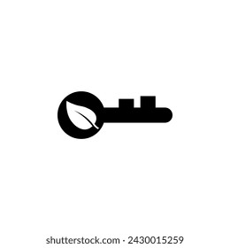 Key for Electric Car or Ecohouse flat vector icon. Simple solid symbol isolated on white background