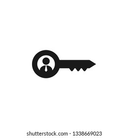 Key employee icon design template vector isolated illustration