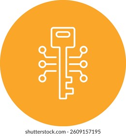 Key Encryption vector icon. Can be used for printing, mobile and web applications.