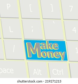 The Key enter to make money choice.