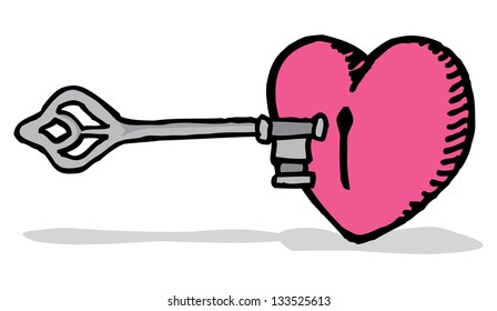 Key entering heart