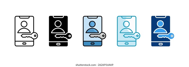 Conjunto de Ícones de Troca de Chaves e Coleção de Vários Estilos