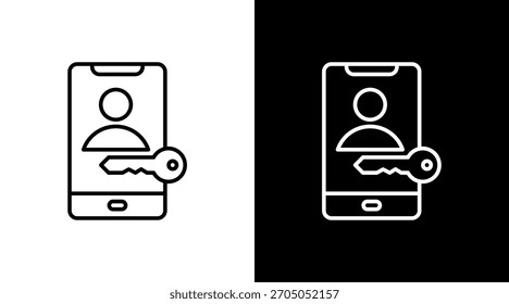 Design do Conjunto de Ícones Brancos de Troca de Chaves