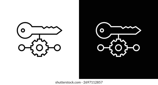 Key factor icon art Illustrations. premium line icons