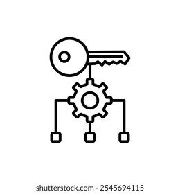 Schlüsselfaktor-Symbol Logo-Zeichensatz, Vektorgrafik