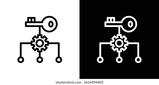 Key factor icon. Logotype vector set