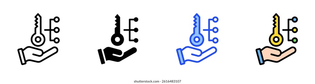 Key Factor Icon Set With Multiple Style Collection