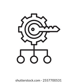 Key factor icon Thin line art collection