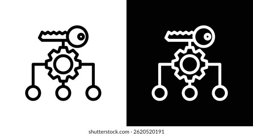 Key factor icon vector, illustration logo template in trendy style