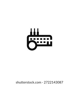 Idea clave del logotipo del edificio de la fábrica.