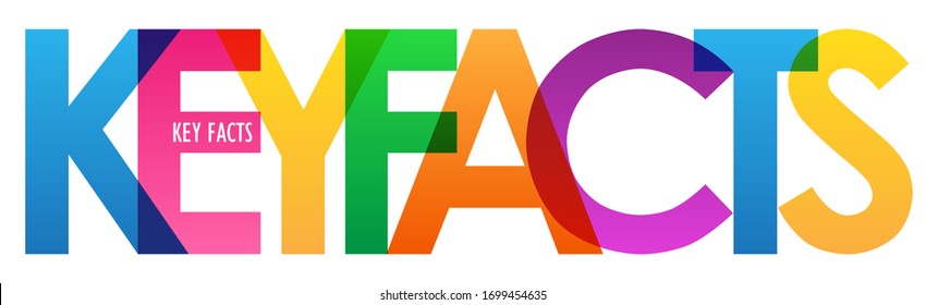 KEY FACTS colorful vector typography banner