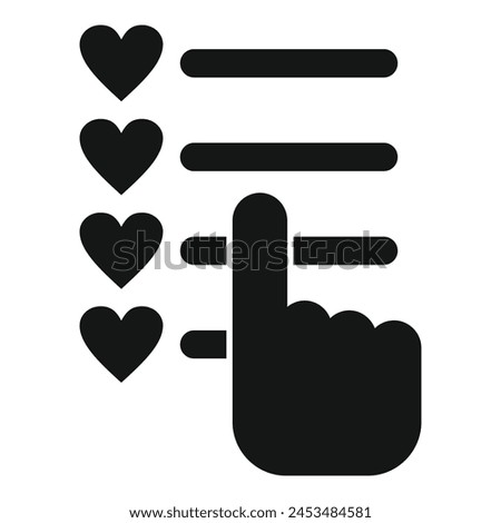 Key favorite items icon simple vector. Template wish list. Click online shop