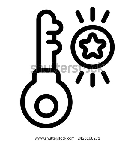 Key feature icon outline vector. Principle choice. Office policy rule