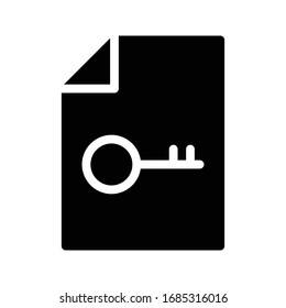 key file vector glyph flat icon 