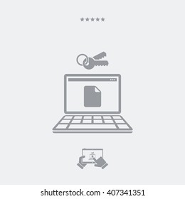 Key file vector icon