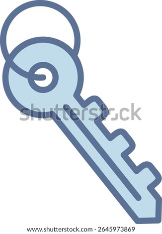 Key Filled Blue Tone Icon