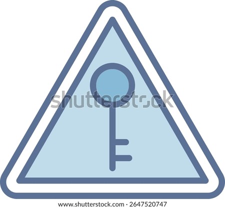Key Filled Blue Tone Icon