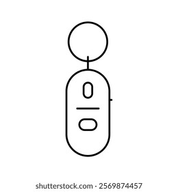 key finder accessory line icon vector. key finder accessory sign. isolated contour symbol black illustration