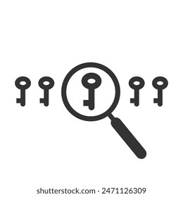 Key findings icon. Clipart image isolated on white background